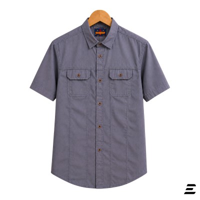 Premium Short Sleeves Double Pocket Panel Shirt