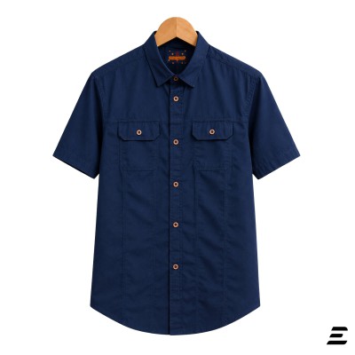Premium Short Sleeves Double Pocket Panel Shirt