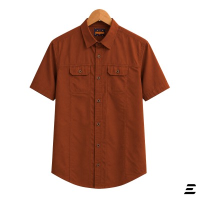 Premium Short Sleeves Double Pocket Panel Shirt