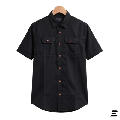 Premium Short Sleeves Double Pocket Panel Shirt
