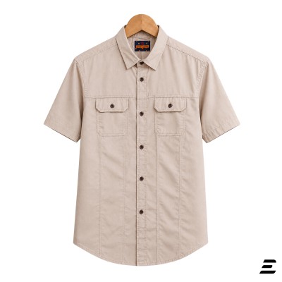 Premium Short Sleeves Double Pocket Panel Shirt