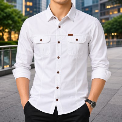 Premium Full Sleeves Double Pocket Panel Shirt