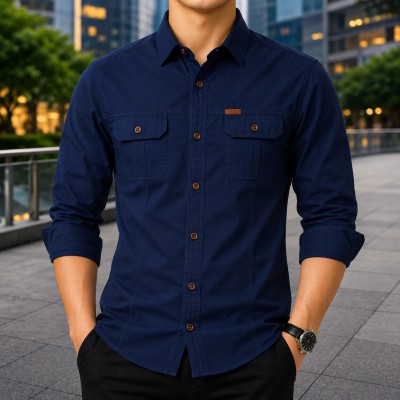 Premium Full Sleeves Double Pocket Panel Shirt