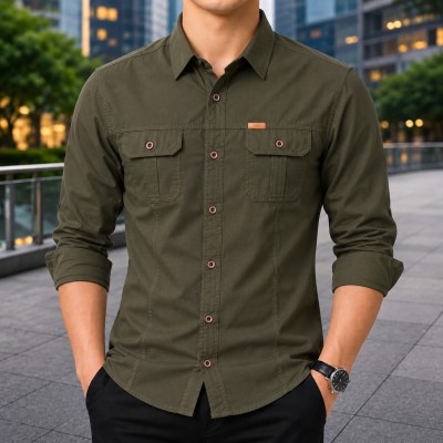 Premium Full Sleeves Double Pocket Panel Shirt