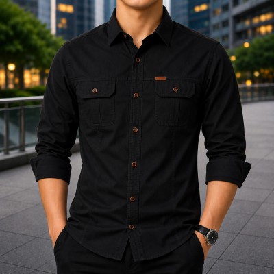 Premium Full Sleeves Double Pocket Panel Shirt