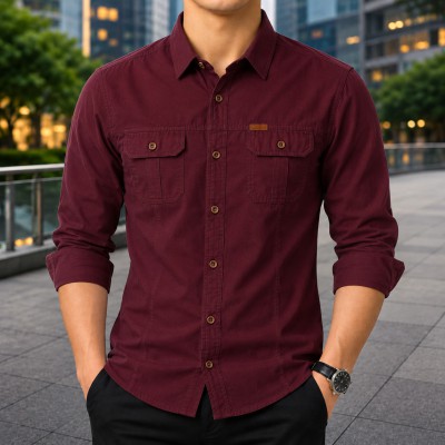 Premium Full Sleeves Double Pocket Panel Shirt